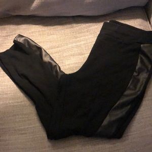 Extra large New York & Company leggings with faux leather on sides